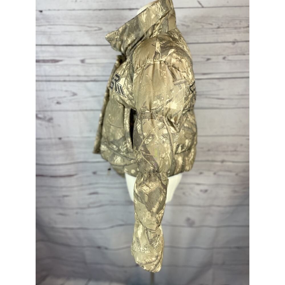 Smoke Rise Women’s Camo Bubble Puffer Jacket Cropped Hooded Coat SZ M NWT - Picture 3 of 10